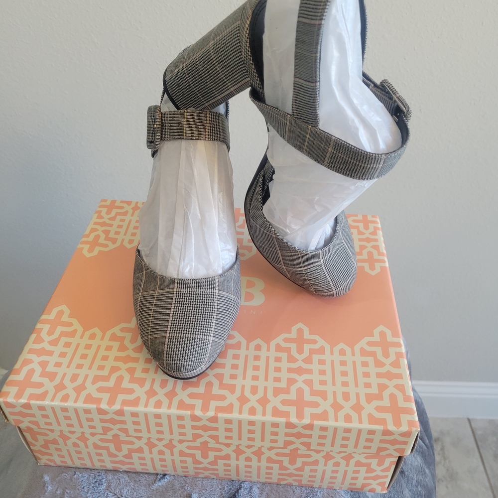 Gianni Bini Gray Plaid Heels - Picture 4 of 8